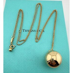 Tiffany & Co. HardWear 19mm Ball Pendant 28-32" Necklace 18k Yellow Gold 16g